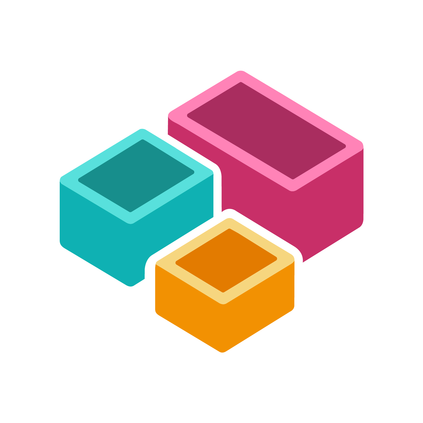 The 3Drawers mark: three stacked, brightly coloured drawers